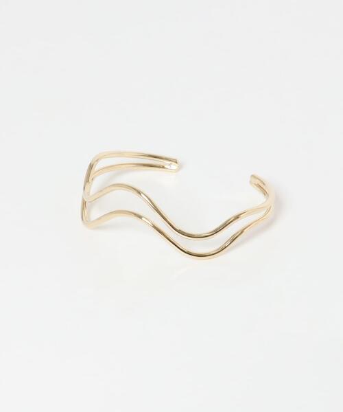 URBAN RESEARCH Sonny Label（アーバンリサーチサニーレーベル）の「ウェーブバングル（ブレスレット・レディース・シルバー/ゴールド・ONE）」の4枚目の写真
