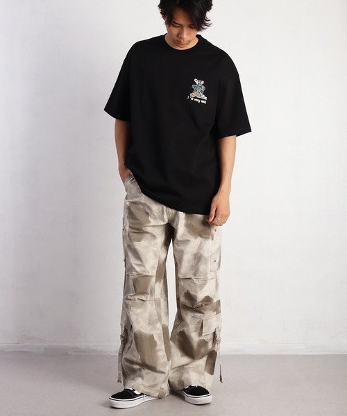 WESTSEA(ウエストシー)の「迷彩/カモフラ ムラ染め加工 バルーンダブルカーゴパンツ(カーゴパンツ・メンズ・ベージュ/オフホワイト・L/M)」の6枚目の写真