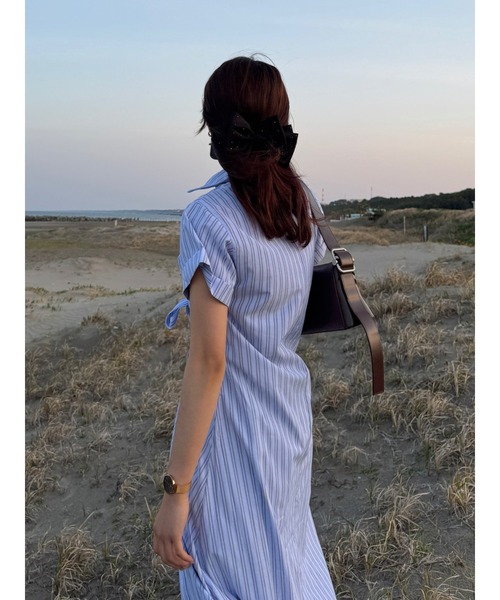 jouetie（ジュエティ）の「【再入荷】ギャザーリボンシャツワンピース 夏服（ワンピース・レディース・ブルー/レッド/ピンク・MEDIUM）」の20枚目の写真