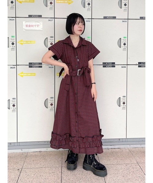 ジュエティ　ギャザーリボンシャツワンピース ギャザーリボンシャツワンピース｜ジュエティの通販｜&mall