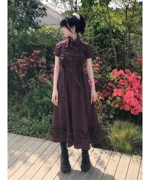 jouetie（ジュエティ）の「【再入荷】ギャザーリボンシャツワンピース 夏服（ワンピース・レディース・ブルー/レッド/ピンク・MEDIUM）」の19枚目の写真