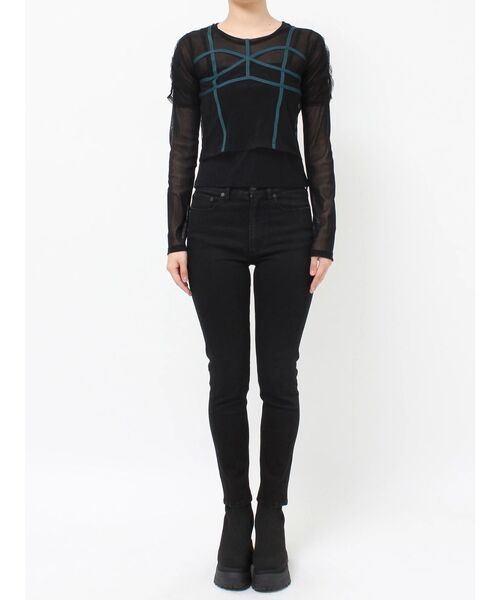 MURUA(ムルーア)の「コードビスチェデザインレイヤードトップス(Tシャツ/カットソー・レディース・ブラウン/ブラック・FREE)」の13枚目の写真