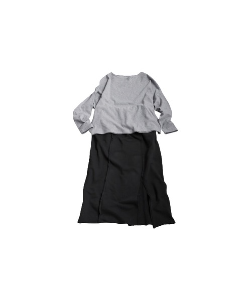 tシャツ コーデセット シュッと美トップス 裏毛スカート レディース 予約：8月上旬納期】コーデセット シュッと美トップス 裏毛