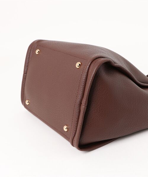 Q（キュー）の「ミニショルダー付きソフトレザーBAG（ハンドバッグ・レディース・アイボリー/ブラウン/ベージュ・ONE SIZE）」の8枚目の写真