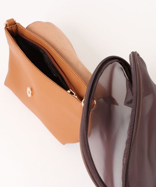 Q（キュー）の「ミニショルダー付きソフトレザーBAG（ハンドバッグ・レディース・アイボリー/ブラウン/ベージュ・ONE SIZE）」の15枚目の写真