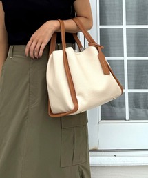 Q | ミニショルダー付きソフトレザーBAG(ハンドバッグ)