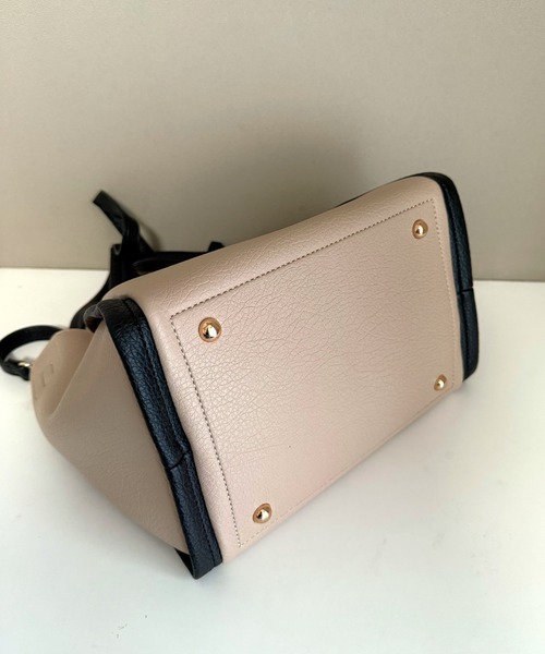 Q（キュー）の「ミニショルダー付きソフトレザーBAG（ハンドバッグ・レディース・アイボリー/ブラウン/ベージュ・ONE SIZE）」の22枚目の写真