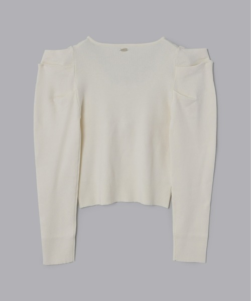 Olu.（オルドット）の「パフスリーブタックニット（ニット/セーター・レディース・アイボリー/ブラック/キャメル・FREE）」の7枚目の写真