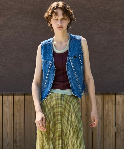 メゾンスペシャル　デニムベスト Wrangler×MAISON SPECIAL】Collaboration Studs Denim Vest