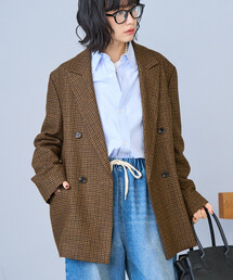 FREAK'S STORE(フリークスストア)のEnglish Wool テーラードジャケット/イングリッシュウール ジャケット/チェック ダブル ジャケット(テーラードジャケット)