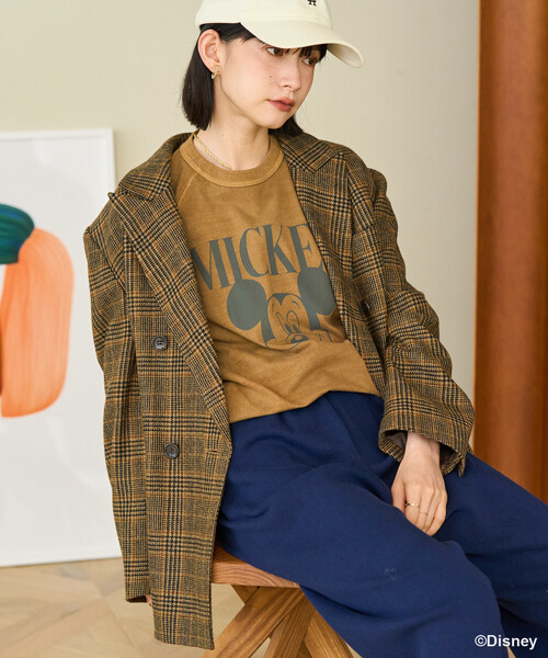 FREAK'S STORE(フリークスストア)の「English Wool テーラードジャケット/イングリッシュウール ジャケット/チェック ダブル ジャケット(テーラードジャケット・レディース・オリーブ/ベージュ/ブラウン・MEDIUM/SMALL)」の12枚目の写真