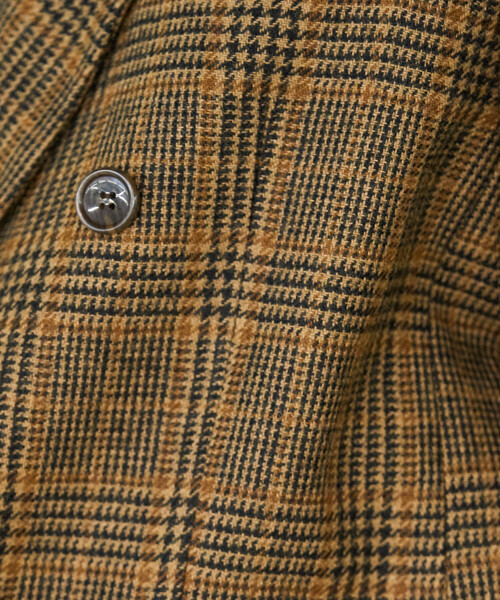 FREAK'S STORE(フリークスストア)の「English Wool テーラードジャケット/イングリッシュウール ジャケット/チェック ダブル ジャケット(テーラードジャケット・レディース・オリーブ/ベージュ/ブラウン・MEDIUM/SMALL)」の15枚目の写真
