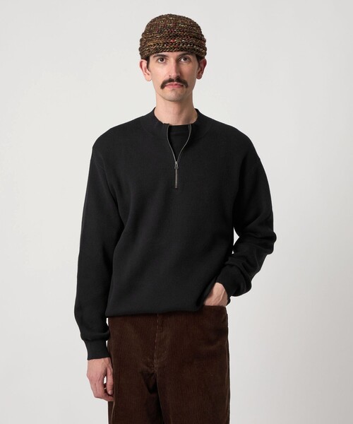 【Steven Alan】 ハーフジップニット　ブラック　Mサイズ Steven Alan（スティーブンアラン）の「＜Steven Alan