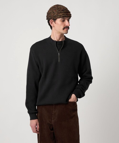 【Steven Alan】 ハーフジップニット　ブラック　Mサイズ Steven Alan（スティーブンアラン）の「＜Steven Alan