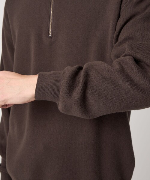 Steven Alan＞ CTN/CA ハーフ ジップ スタンドネック ニット（ニット