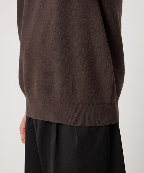 Steven Alan（スティーブンアラン）の「＜Steven Alan＞ CTN/CA ハーフ ジップ スタンドネック ニット（ニット/セーター・メンズ・ダークブラウン/ブラック・S/M/L/XL）」の9枚目の写真