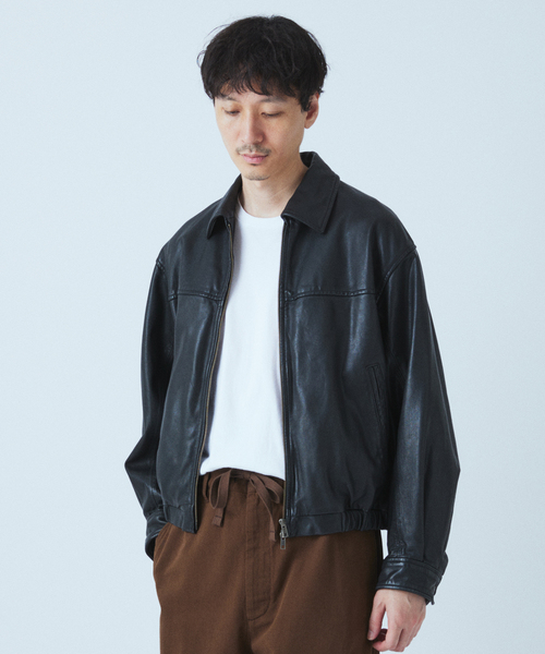 JOURNAL STANDARD シープレザーライダースブルゾン JOURNAL STANDARD（ジャーナルスタンダード）の「シープ レザー