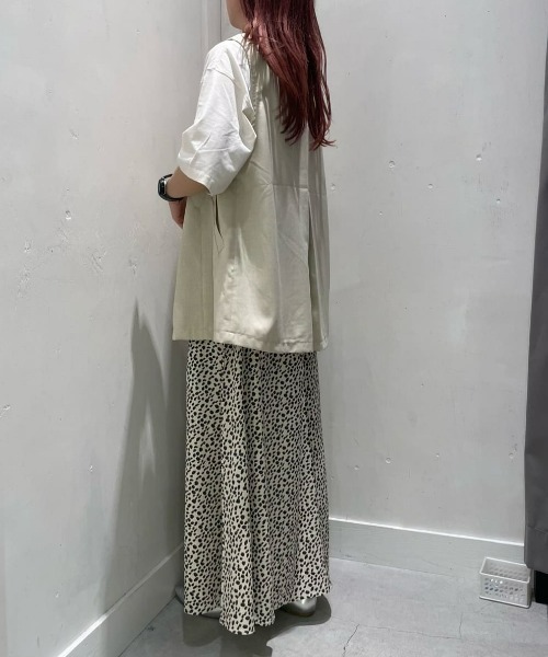 Right-on（ライトオン）の「【HONEYSUCKLE ROSE】レオパード柄スカート（スカート・レディース・ダークグレー/キナリ・M/L/S）」の7枚目の写真