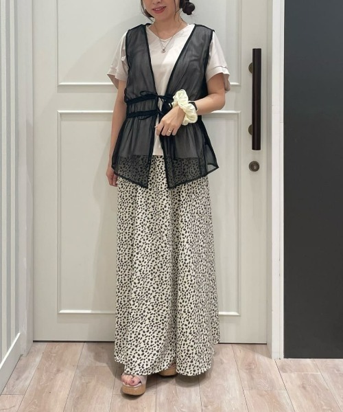 Right-on（ライトオン）の「【HONEYSUCKLE ROSE】レオパード柄スカート（スカート・レディース・ダークグレー/キナリ・M/L/S）」の11枚目の写真