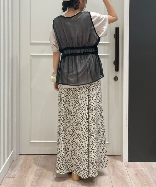 Right-on（ライトオン）の「【HONEYSUCKLE ROSE】レオパード柄スカート（スカート・レディース・ダークグレー/キナリ・M/L/S）」の13枚目の写真