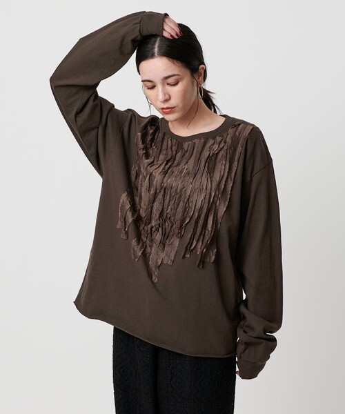 dahl'ia リメイク　ロングTシャツ dahl'ia tシャツ 「dahl'ia」リメイク ロングスリーブ