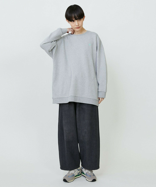 FRAPBOIS(フラボア)の「パーキートレーナー(スウェット・レディース・グレー/ネイビー・2/1)」の4枚目の写真