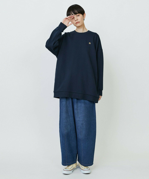 FRAPBOIS(フラボア)の「パーキートレーナー(スウェット・レディース・グレー/ネイビー・2/1)」の15枚目の写真