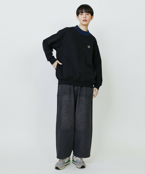 FRAPBOIS(フラボア)の「パーキートレーナー(スウェット・レディース・グレー/ネイビー・2/1)」の16枚目の写真