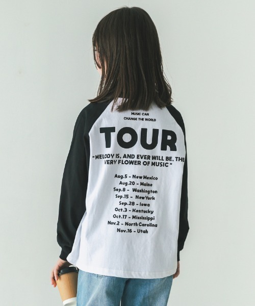 jeans-b（ジーンズベー）の「jeans-b/ジーンズベー NUMBER STUDIO　ロングTシャツ（Tシャツ/カットソー・キッズ・ベージュ/サンドベージュ/オフホワイト・160cm/150cm/140cm/130cm）」の4枚目の写真