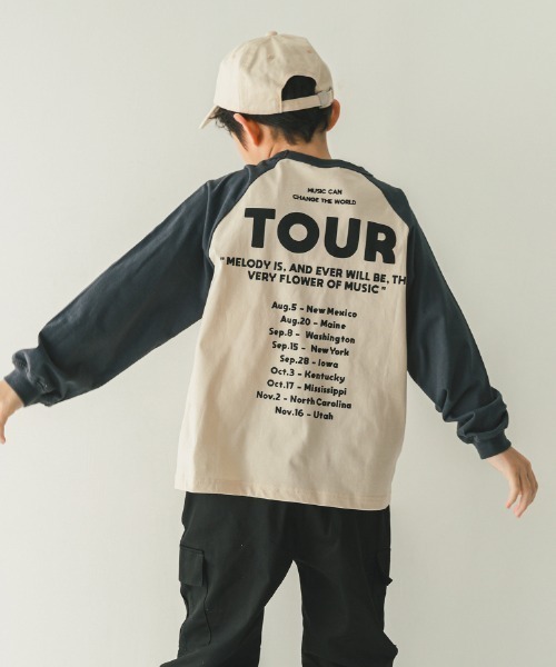 jeans-b（ジーンズベー）の「jeans-b/ジーンズベー NUMBER STUDIO　ロングTシャツ（Tシャツ/カットソー・キッズ・ベージュ/サンドベージュ/オフホワイト・160cm/150cm/140cm/130cm）」の10枚目の写真