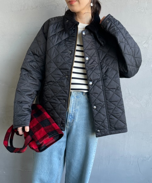 Barbour（バブアー）の「[Barbour/バブアー] OS TRANSPORT オーバーサイズ トランスポートキルティングジャケット（その他アウター・レディース・ブラック・38/36）」の16枚目の写真