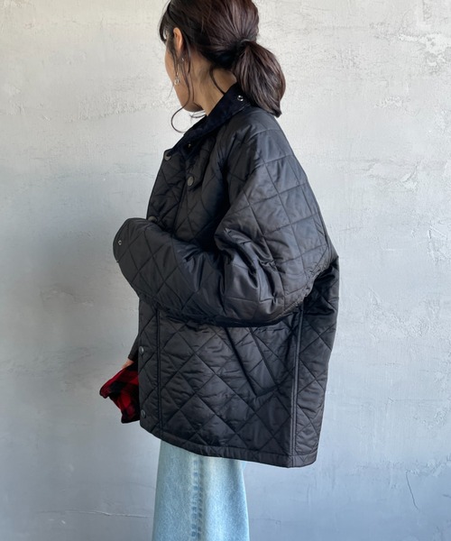 Barbour（バブアー）の「[Barbour/バブアー] OS TRANSPORT オーバーサイズ トランスポートキルティングジャケット（その他アウター・レディース・ブラック・38/36）」の17枚目の写真