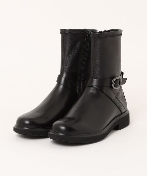 ECCO（エコー）の「大人カジュアル METROPOLE AMSTERDAM バックルストラップ付きショートブーツ プレミアムレザー使用 本革（ブーツ・メンズ・ブラック・35/36/37/38/39）」の4枚目の写真