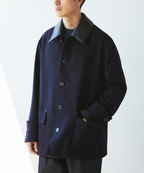 Mackintosh(マッキントッシュ)の「MACKINTOSH(マッキントッシュ) 別注 HUMBIE/ハンビー HUNTING SL(ステンカラーコート・メンズ・ネイビー・34/36/38/40)」の8枚目の写真