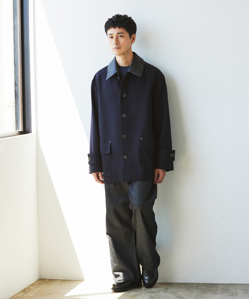 Mackintosh(マッキントッシュ)の「MACKINTOSH(マッキントッシュ) 別注 HUMBIE/ハンビー HUNTING SL(ステンカラーコート・メンズ・ネイビー・34/36/38/40)」の11枚目の写真