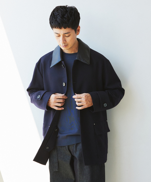 Mackintosh(マッキントッシュ)の「MACKINTOSH(マッキントッシュ) 別注 HUMBIE/ハンビー HUNTING SL(ステンカラーコート・メンズ・ネイビー・34/36/38/40)」の13枚目の写真