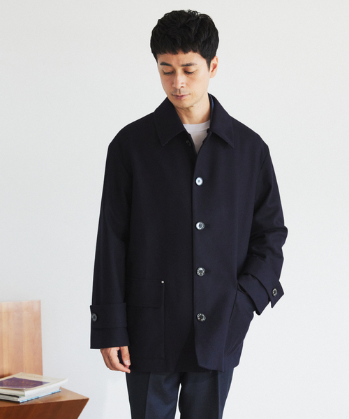 Mackintosh(マッキントッシュ)の「MACKINTOSH(マッキントッシュ) 別注 HUMBIE/ハンビー HUNTING SL(ステンカラーコート・メンズ・ネイビー・34/36/38/40)」の16枚目の写真