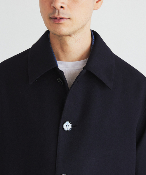 Mackintosh(マッキントッシュ)の「MACKINTOSH(マッキントッシュ) 別注 HUMBIE/ハンビー HUNTING SL(ステンカラーコート・メンズ・ネイビー・34/36/38/40)」の19枚目の写真