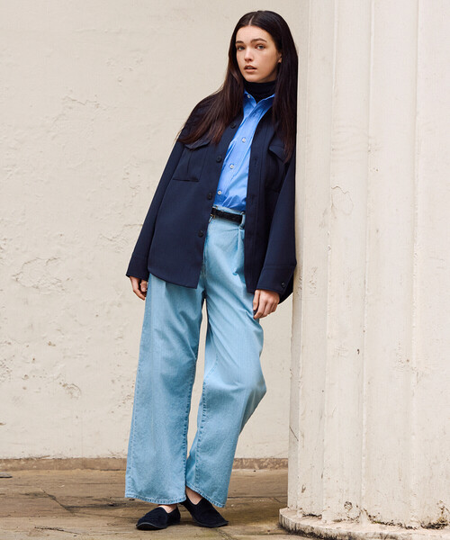 TICCA | ノーカラー ビブヨークシャツ WOMEN