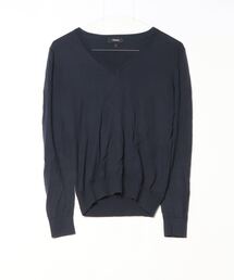 LA5308 theory セオリー Vネック 長袖ニットセーター ブラック S LA5308 theory セオリー Vネック 長袖ニットセーター ブラック S