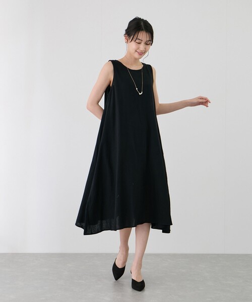 Jayro（ジャイロ）の「Aラインノースリーブワンピース（ワンピース・レディース・ベージュ/ブラック/レッド/グリーン/ターコイズブルー/イエロー系その他6・FREE）」の7枚目の写真