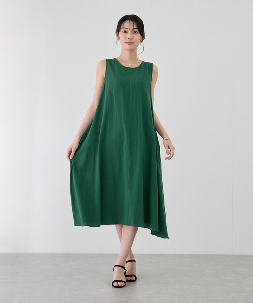 Jayro（ジャイロ）の「Aラインノースリーブワンピース（ワンピース・レディース・ベージュ/ブラック/レッド/グリーン/ターコイズブルー/イエロー系その他6・FREE）」の14枚目の写真