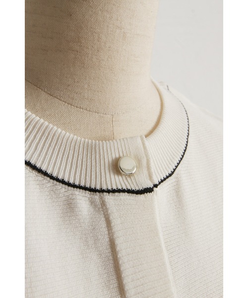 &. NOSTALGIA（アンドドットノスタルジア）の「【ZOZO限定】配色ペプラムノースリニット（ニット/セーター・レディース・グレー/ブラック/ホワイト・M）」の15枚目の写真