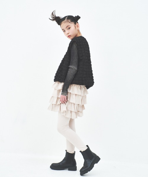 maarook(マルーク)の「タフタフリルキュロット(その他パンツ・キッズ・ブラック/ホワイト・160cm/150cm/140cm)」の1枚目の写真