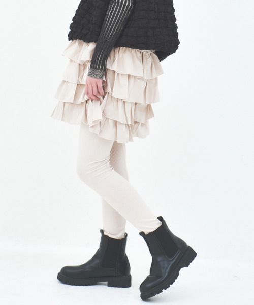 maarook(マルーク)の「タフタフリルキュロット(その他パンツ・キッズ・ブラック/ホワイト・160cm/150cm/140cm)」の16枚目の写真
