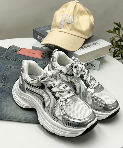 シルバーブレイズスニーカー（スニーカー）｜mebole（メボレ）の