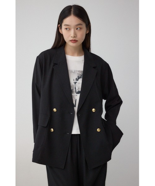 AZUL by moussy（アズールバイマウジー）の「サイドスリットダブルジャケット（テーラードジャケット・レディース・ブラウン/ライトベージュ/ブラック・MEDIUM/SMALL）」の5枚目の写真