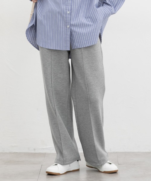 Honeys（ハニーズ）の「きれいめスウェットパンツ（スウェットパンツ・レディース・ブラウン/ブラック/杢グレー/グレイッシュベージュ/スミクロ・S/LL/L/M）」の3枚目の写真