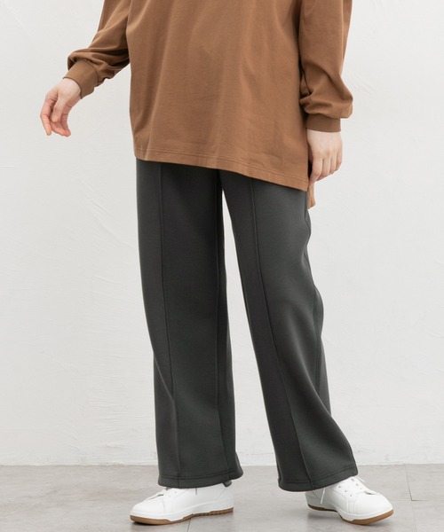 Honeys（ハニーズ）の「きれいめスウェットパンツ（スウェットパンツ・レディース・ブラウン/ブラック/杢グレー/グレイッシュベージュ/スミクロ・S/LL/L/M）」の2枚目の写真