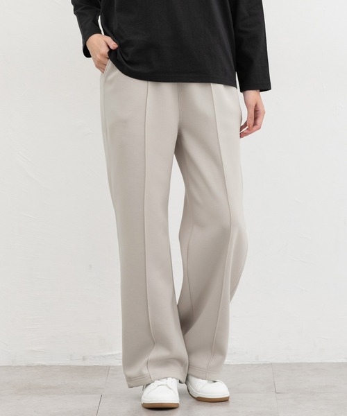 Honeys（ハニーズ）の「きれいめスウェットパンツ（スウェットパンツ・レディース・ブラウン/ブラック/杢グレー/グレイッシュベージュ/スミクロ・S/LL/L/M）」の5枚目の写真